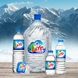 Life Natural Spring Water plastic bottles